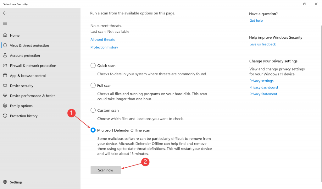  Microsoft Defender Offline Scan