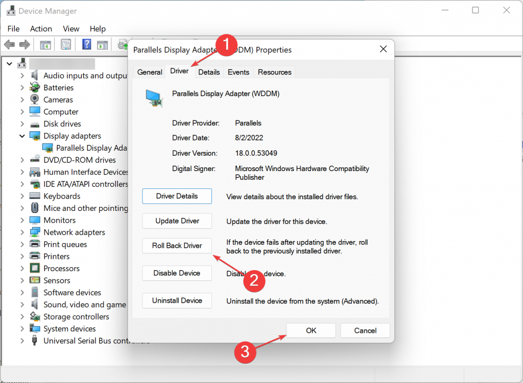 Roll Back Graphic Drivers