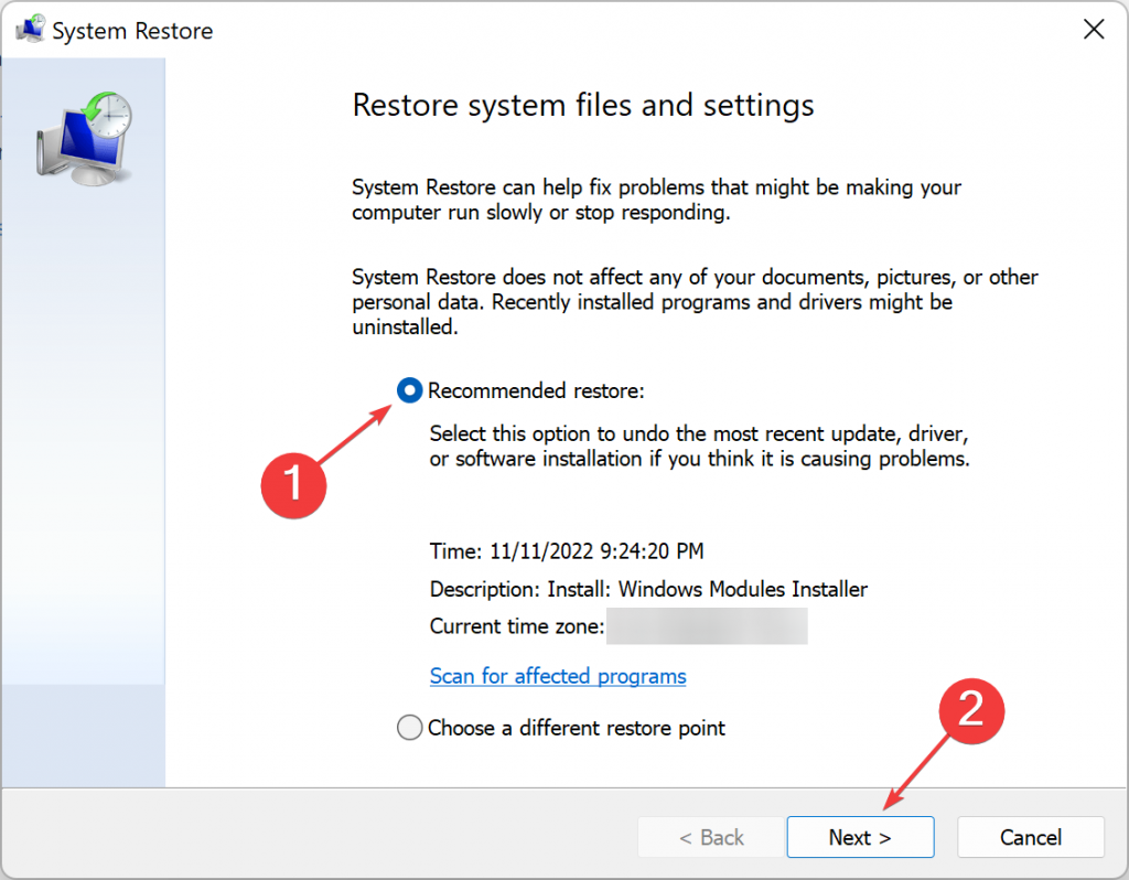 System Restore 