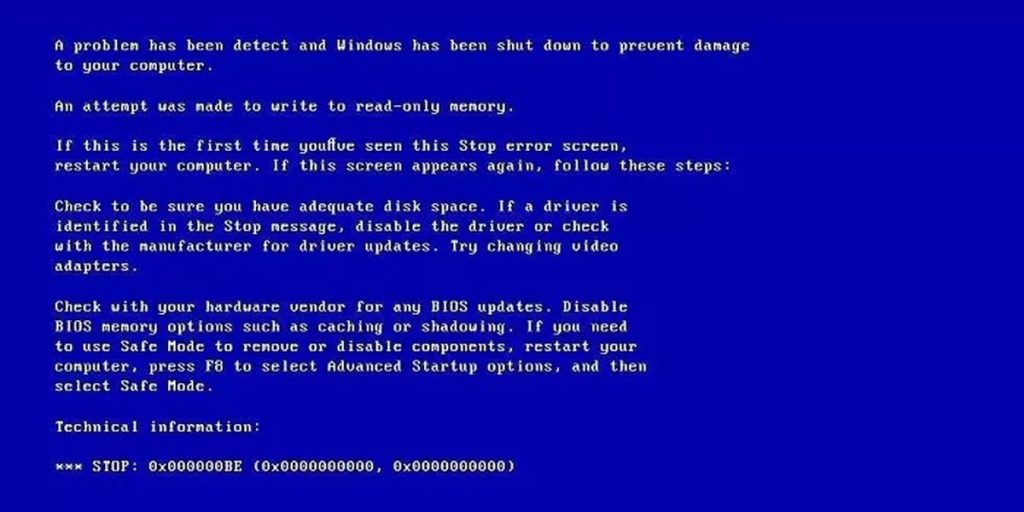 The Attempted Write to Readonly Memory Error