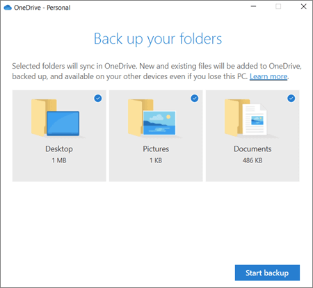 One Drive Backup folder