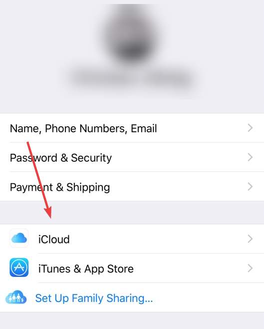 Reconnecting to iCloud settings to fix iPhone storage not loading and showing
