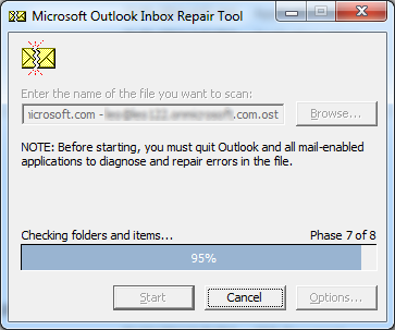 inbox repair tool to repair ost file