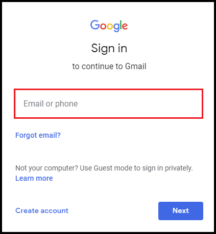 login to gmail