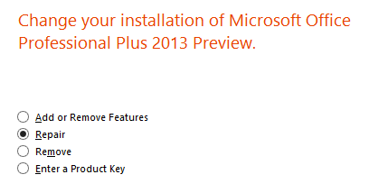 repair microsoft office and outlook