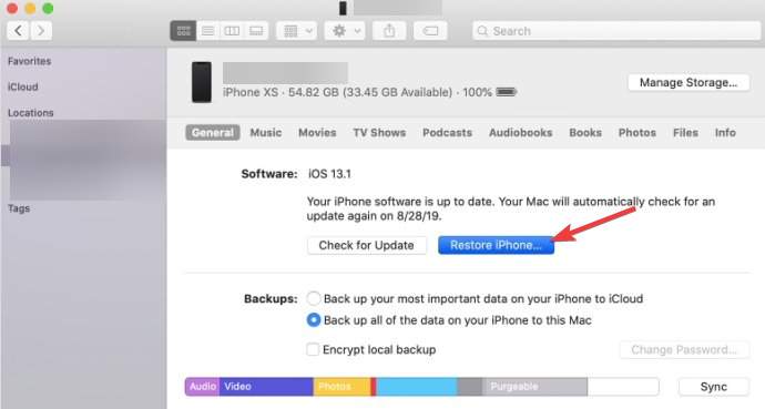 restoring iPhone from itunes to fix iPhone Grey Screen