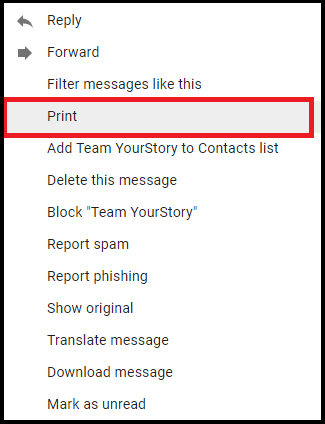 right-click choose print