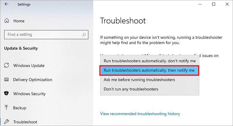 run bsod troubleshooter