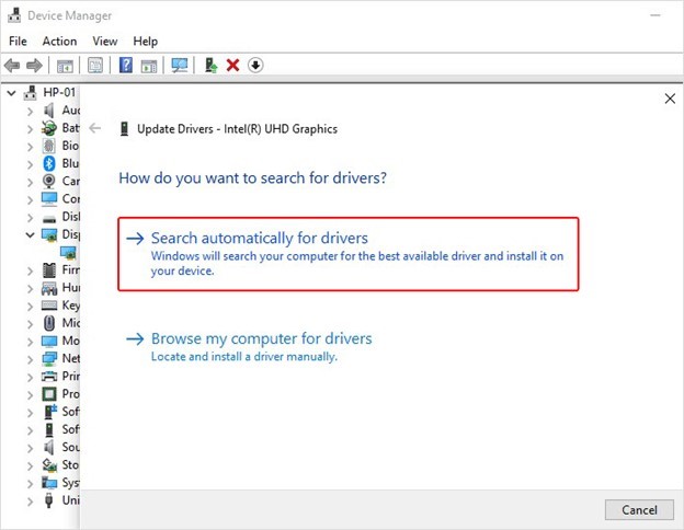 search automatically for drivers