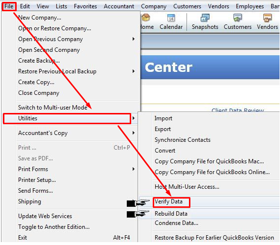 verify data window