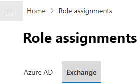 Exchange in Roles Assignments
