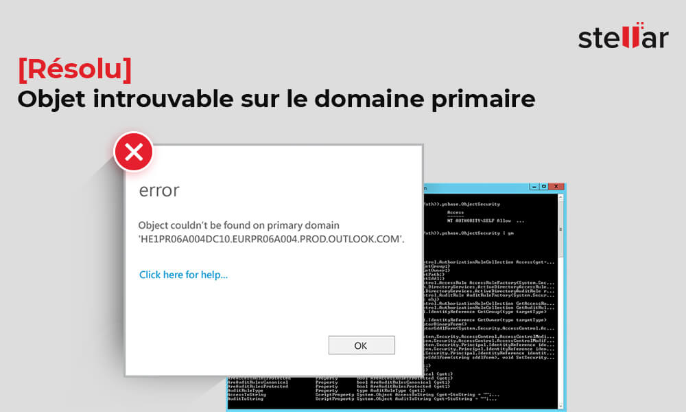 [Résolu] Objet introuvable sur le domaine primaire
