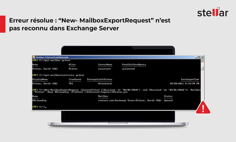 Erreur résolue : “New- MailboxExportRequest” n’est pas reconnu dans Exchange Server