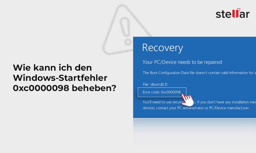 <strong>Wie kann ich den Windows-Startfehler 0xc0000098 beheben?</strong>