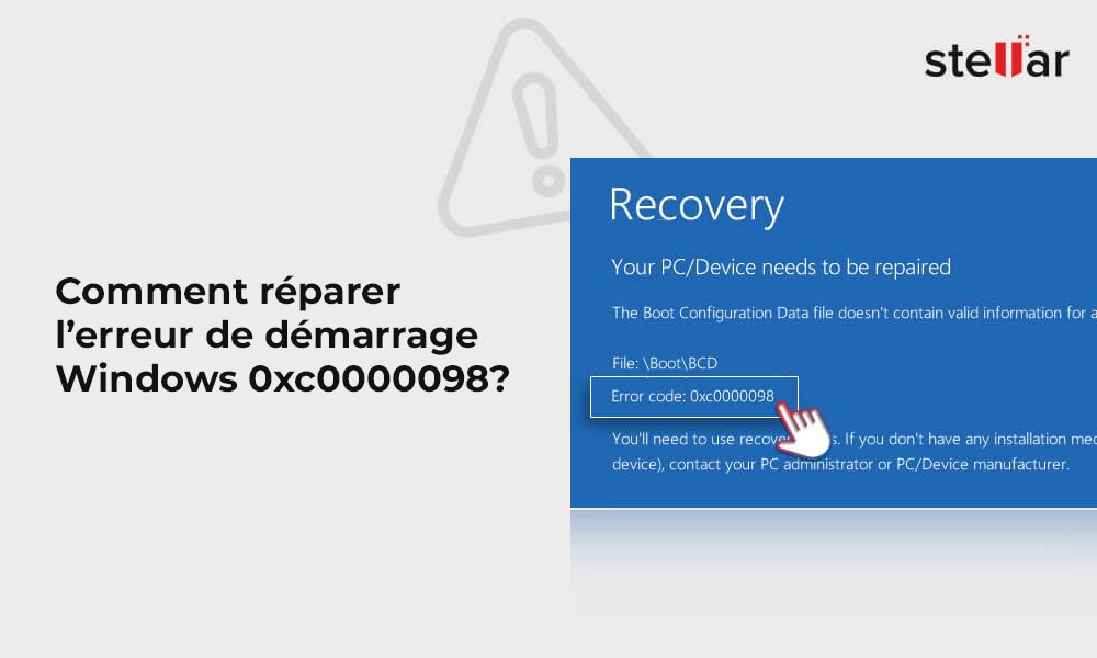 <strong>Comment réparer l’erreur de démarrage Windows 0xc0000098 ?</strong>