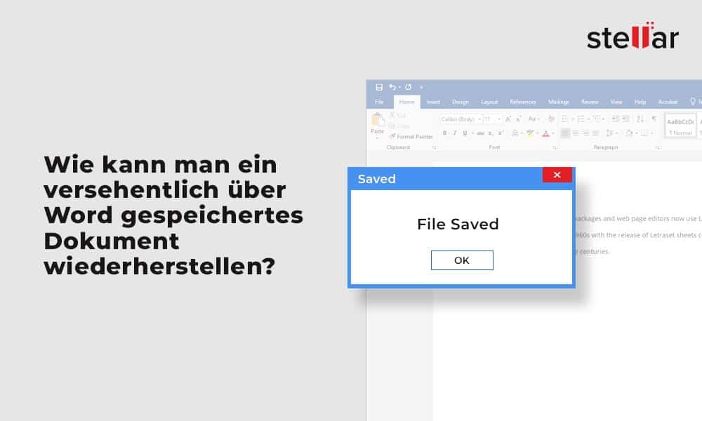 Wie kann man ein versehentlich über Word gespeichertes Dokument wiederherstellen?