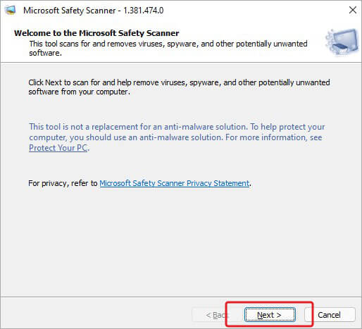 click-next-to-proceed-on-microsoft-safety-scanner-software