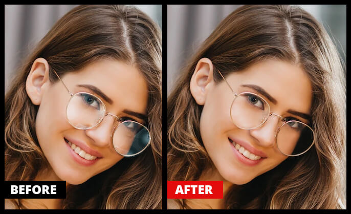 how to remove glass glare in photos