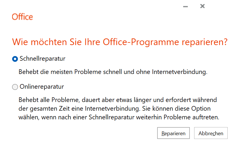 Schnellereparatur