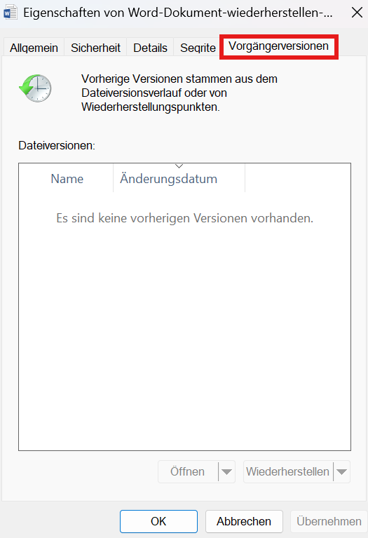 Frühere Versionen