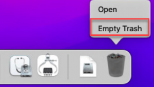 mac securely empty trash