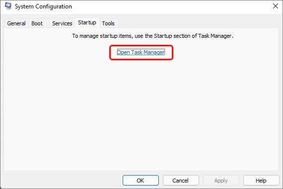 aprire il task manager