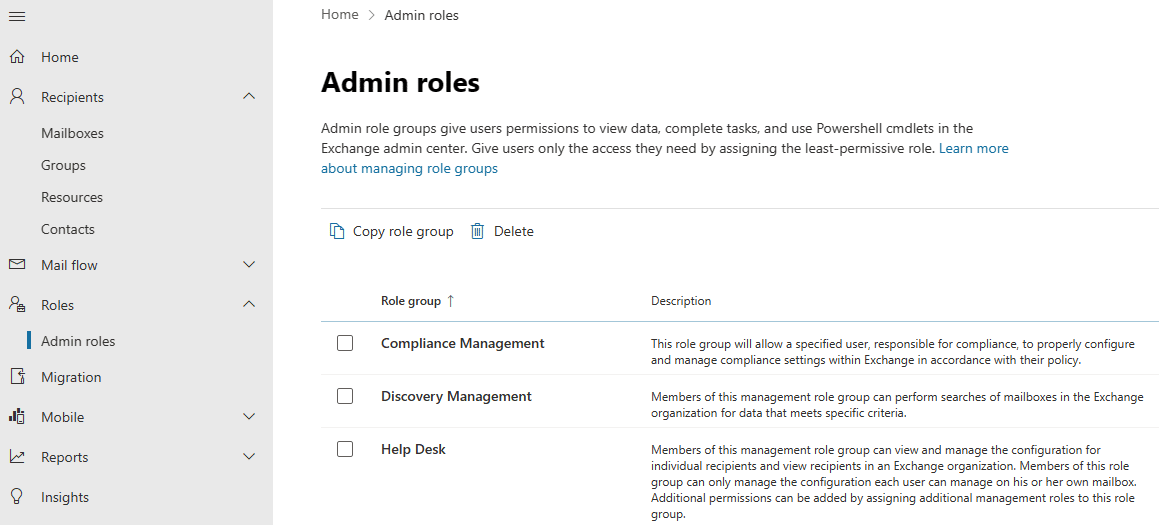 Admin Roles