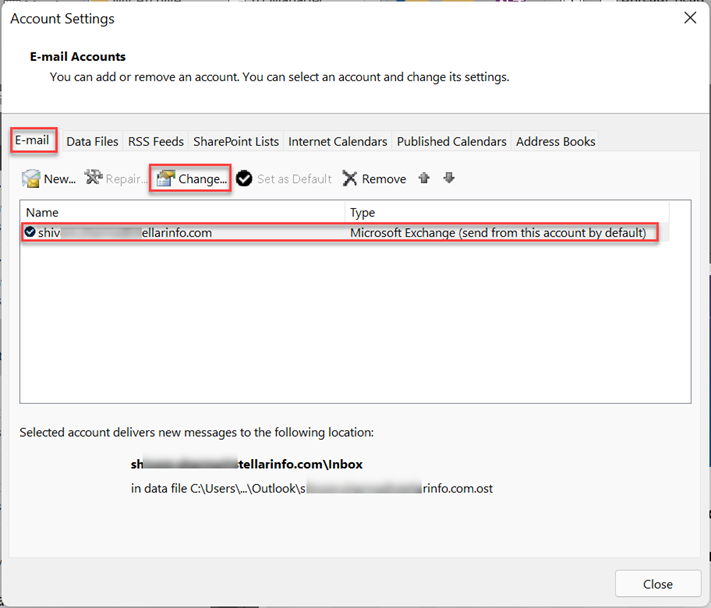 E-mail Accounts 