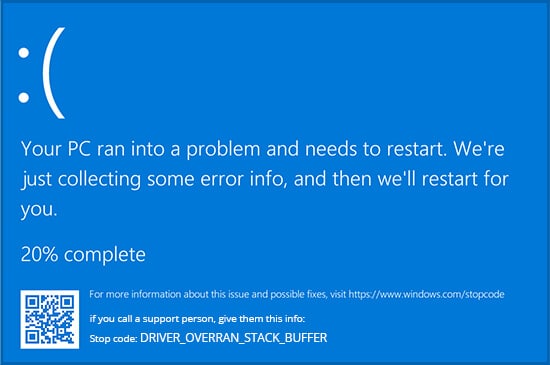 Error-Driver-Overran-Stack-Buffer-BSoD