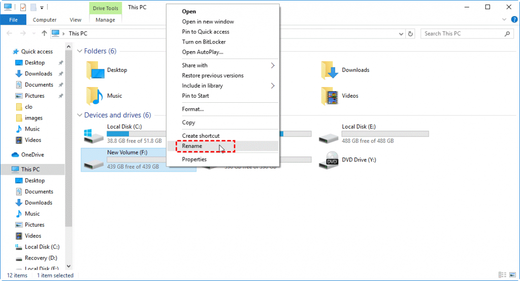 Rename your SD using File Explorer