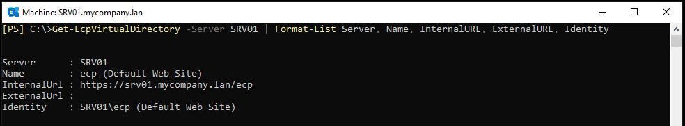 Get-EcpVirtualDirectory -Server