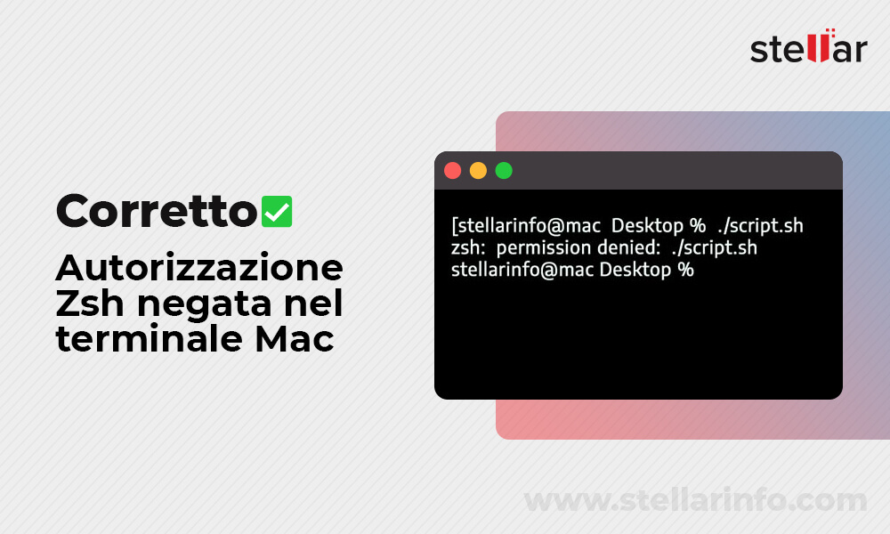 [Corretto] Autorizzazione Zsh negata nel terminale Mac