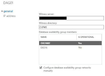 Node No under IS OPERATIONAL section