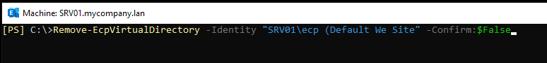 Remove-EcpVirtualDirectory