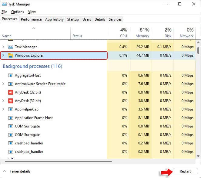 Restart-program-from-task-manager