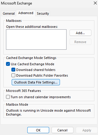 Advance Settings 