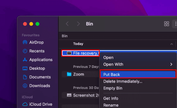 recover C4D files from Mac Trash