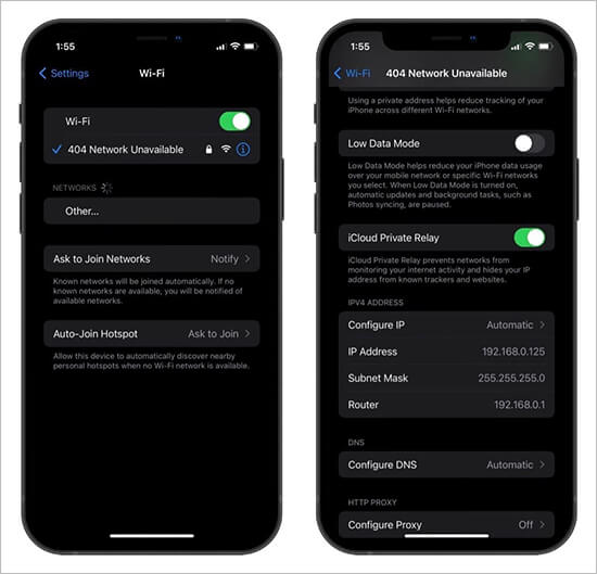 Turn off Private Relay for specific Wi-Fi Connections on iPhone