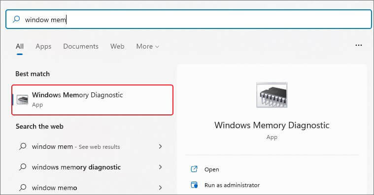Windows-memory-diagnostic-in-Search
