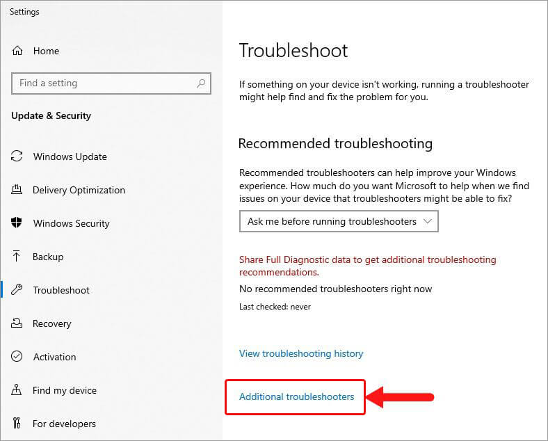 run troubleshoot to eliminate computer shutting down issue