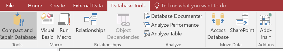 Compact And Repair Database 