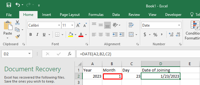 Image of Correcting Argument In Cell to fix #Value! error in Excel