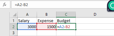 Image of Correcting Basic Subtraction Formula to fix #Value! error in Excel