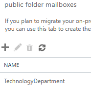 create your first public folder mailbox