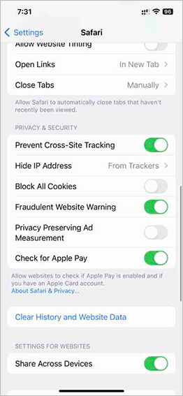 hide  ip address 1 in Apple iOS 15