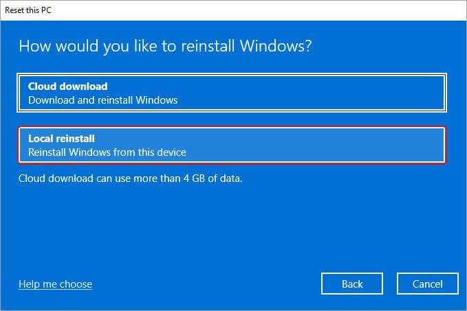 local-reinstall