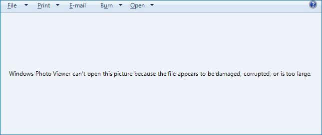 Invalid Image File Header