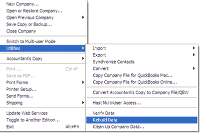 Quickbook Utilities - Verify Data