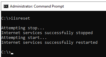 restart the IIS