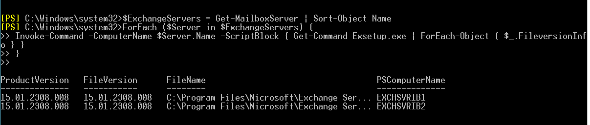 script with the Get-MailboxServer cmdlet